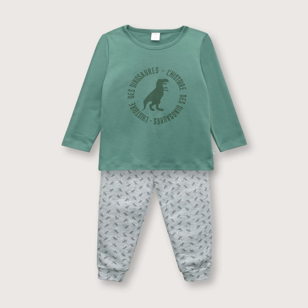 OPALINE - Pijama de niño dos piezas verde militar (6M - 4A) verde militar 3 Años