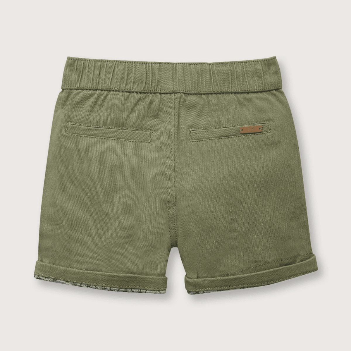 OPALINE - Short de niño de gabardina verde militar (6M - 4A) verde militar 6 meses