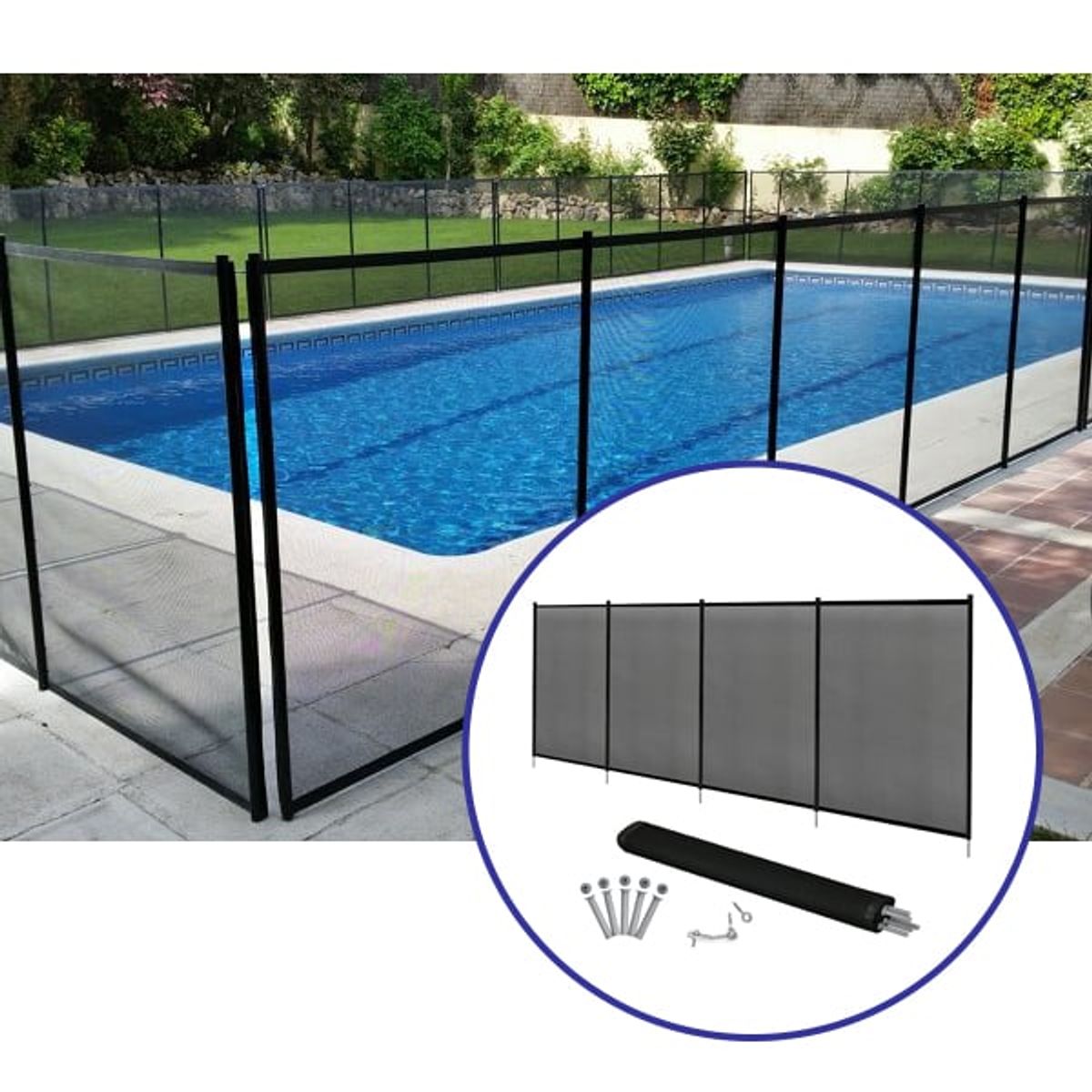 GENERICO - Reja de Seguridad para Piscina 122m x 366m
