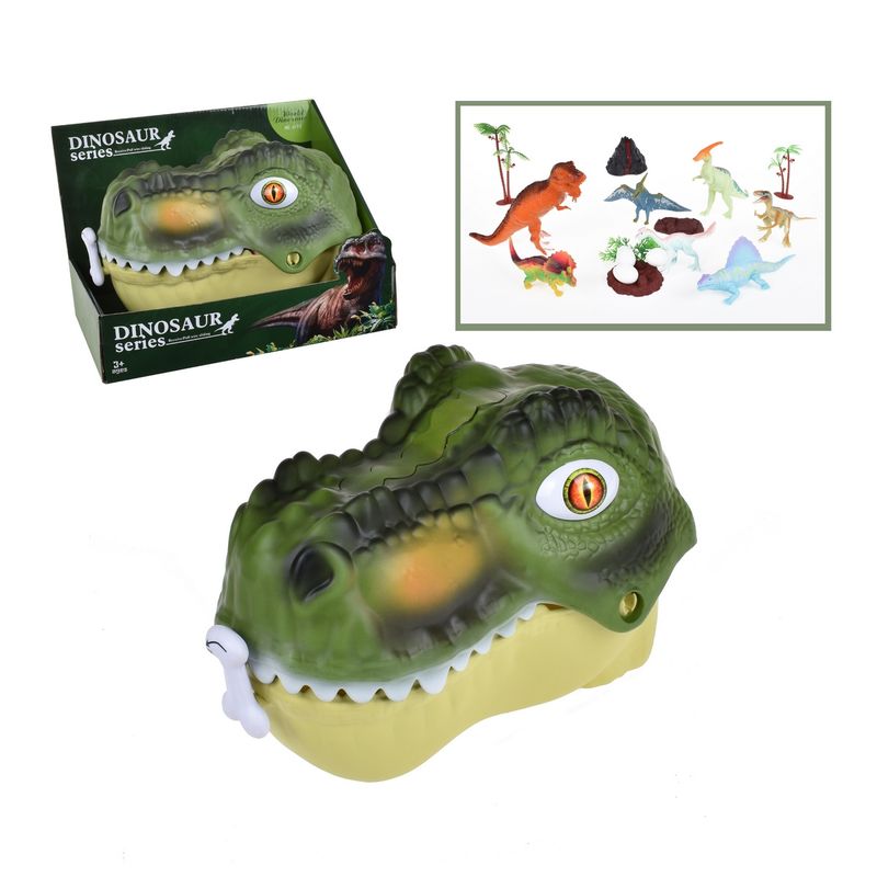 ANSALDO - Pack Dinosaurios En Maleta Forma Dino.-