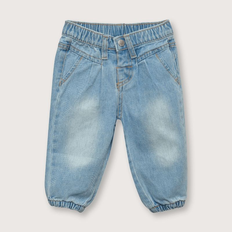 OPALINE - Jeans de bebé niña on suelto bebé celeste (RN - 9M) celeste 0 meses