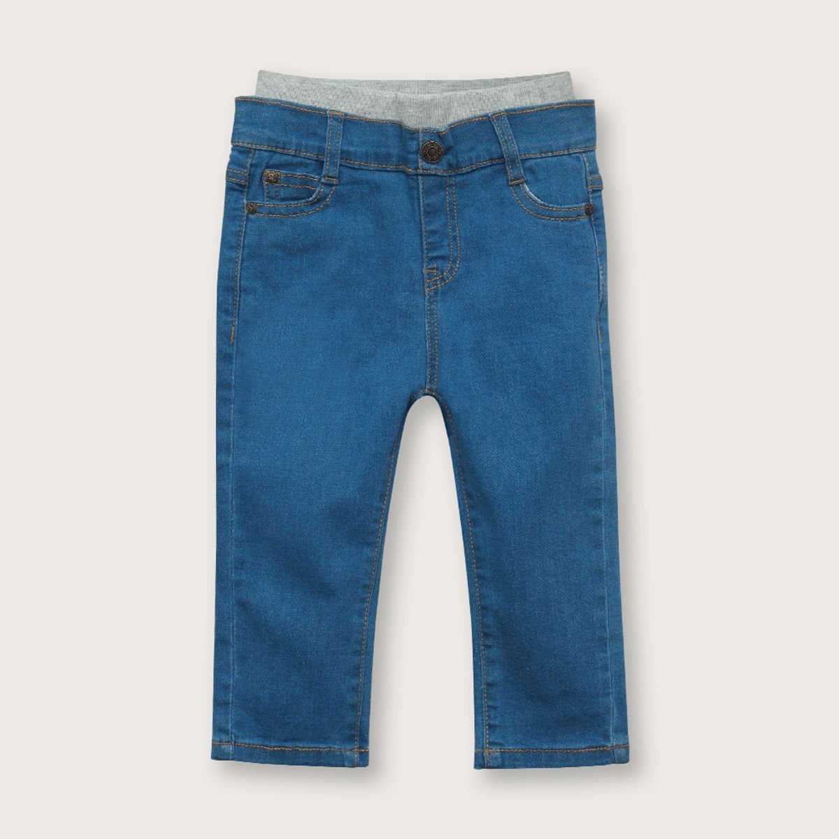 OPALINE - Jeans de niño con pretina de rib azul (6M - 4A) azul 3 Años