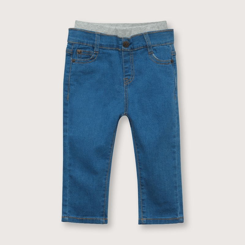 OPALINE - Jeans de niño con pretina de rib azul (6M - 4A) azul 3 Años