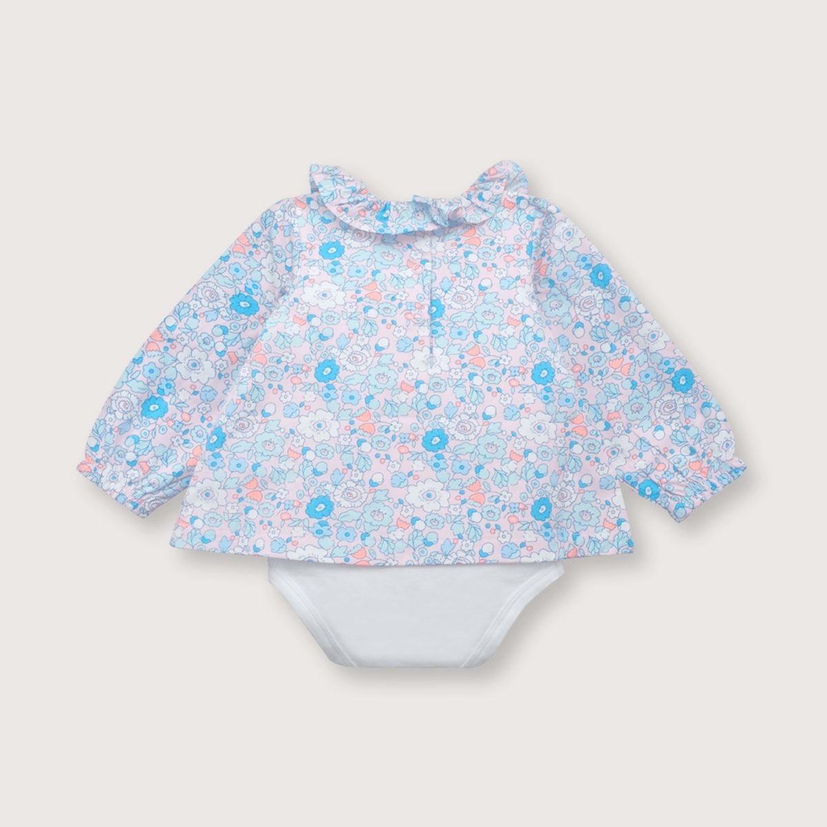 OPALINE - Body de bebé niña blusa flores rosado (RN - 9M) rosado 9 meses