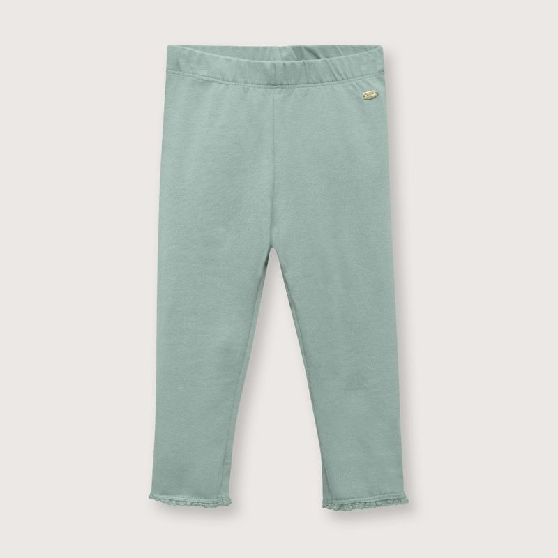 OPALINE - Calza de niña con broderie verde musgo (6M - 4A) verde musgo 9 meses