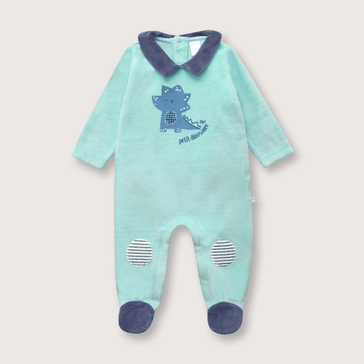 OPALINE - Osito de bebé niño o parche en rodillas celeste (RN - 9M) celeste 9 meses