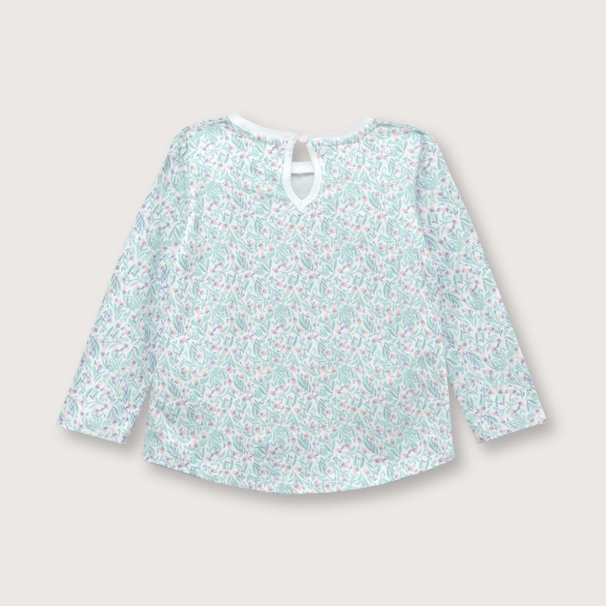OPALINE - Polera de niña esencial print Aqua (6M - 4A) Aqua 9 meses