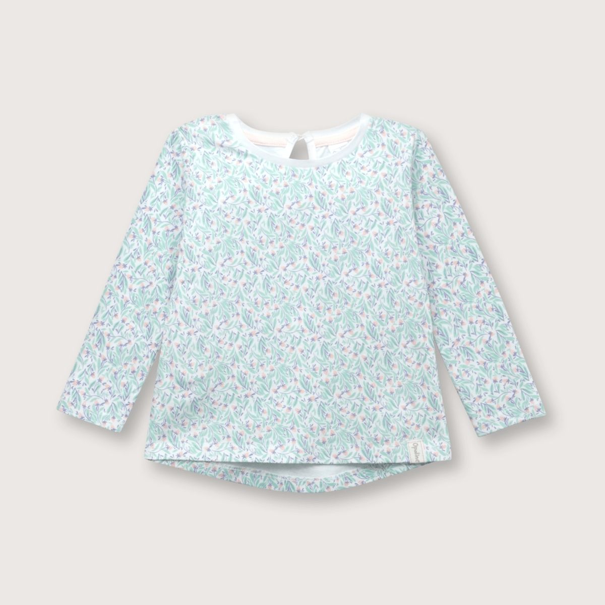 OPALINE - Polera de niña esencial print Aqua (6M - 4A) Aqua 9 meses