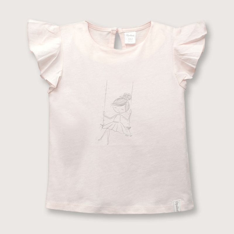 OPALINE - Polera de niña esencial m c rosado (6M - 4A) rosado 9 meses