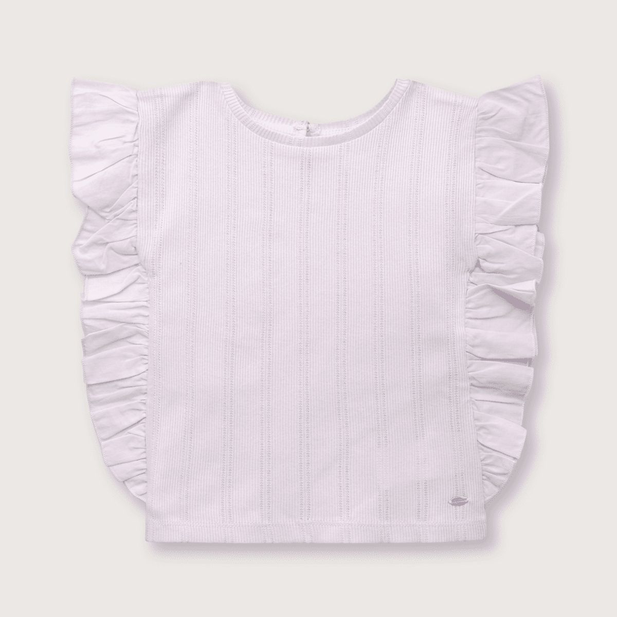 OPALINE - Polera de niña rib vuelos Lila (6M - 4A) Lila 0-2 Años