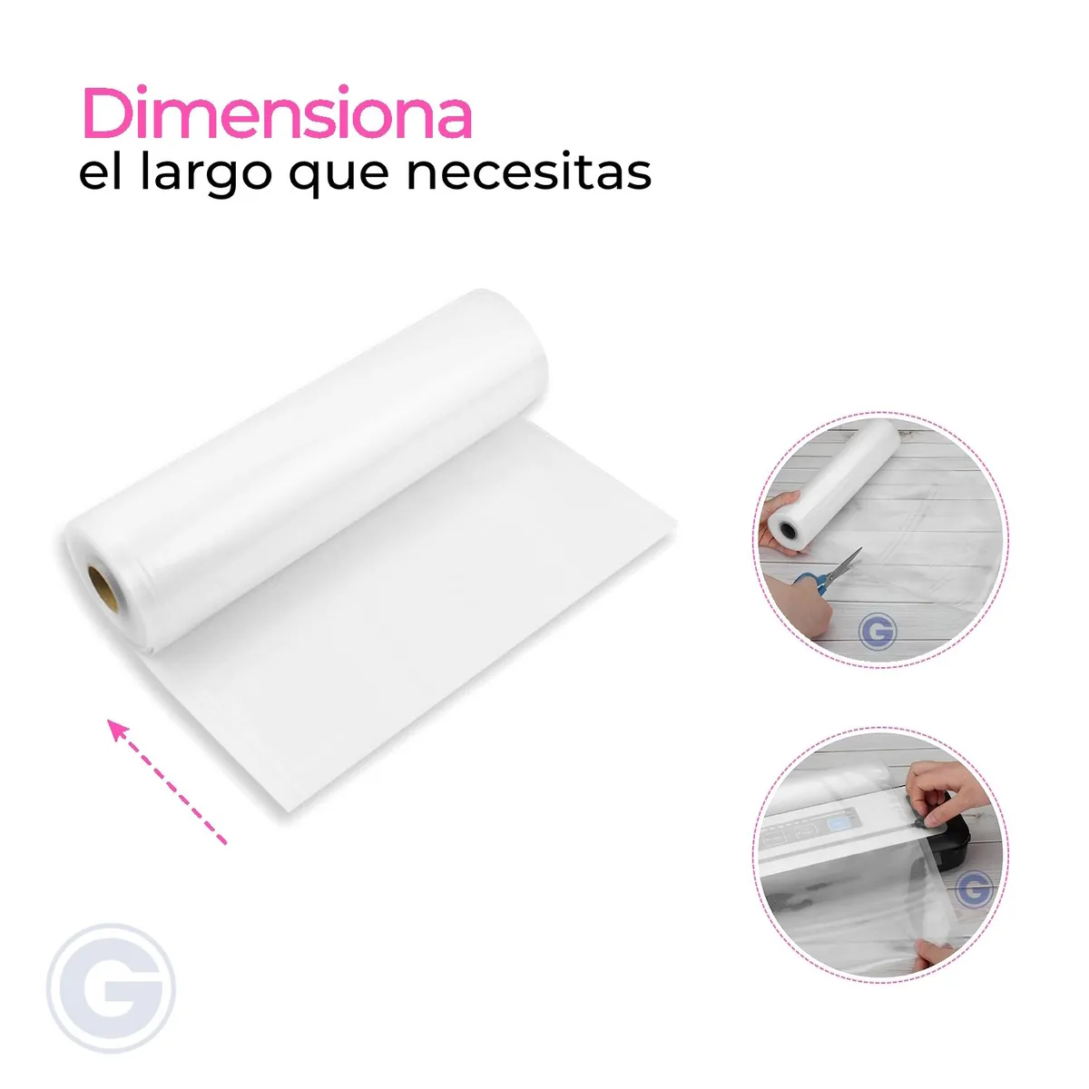 GENERICO - Rollo Bolsa Sellado Al Vacío 28cm X 10mt 80 Micras