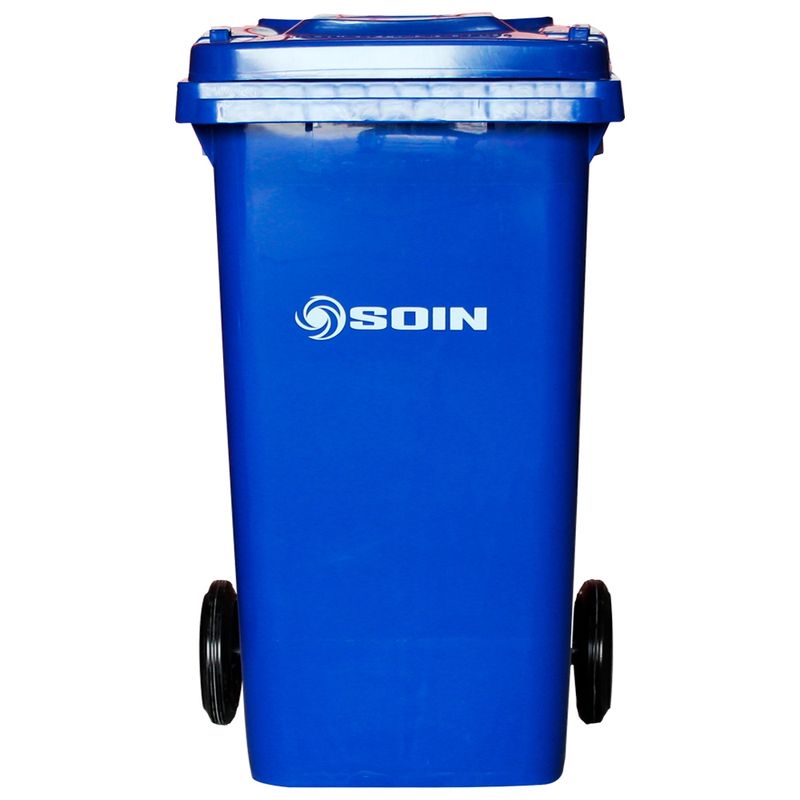 GENERICO - CONTENEDOR DE RESIDUOS PLASTICO CON RUEDAS AZUL 240 LTS.