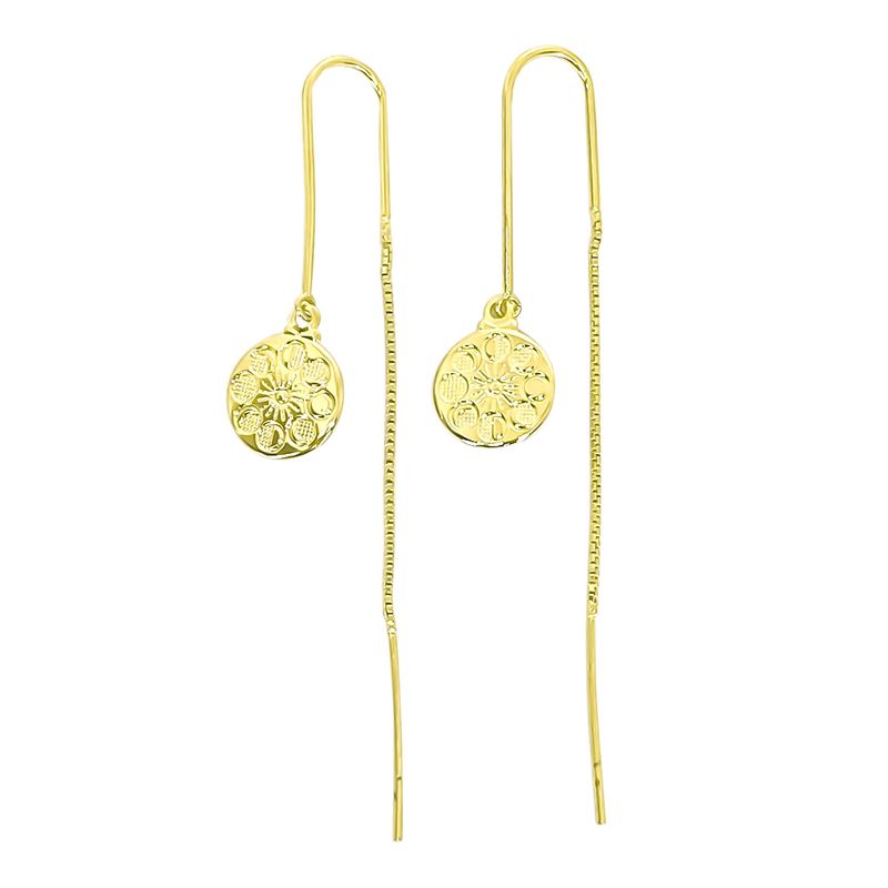 ANDREA COGGIOLA JOYAS - Aros Ciclo Lunar Colgante Enchapado Oro 18K