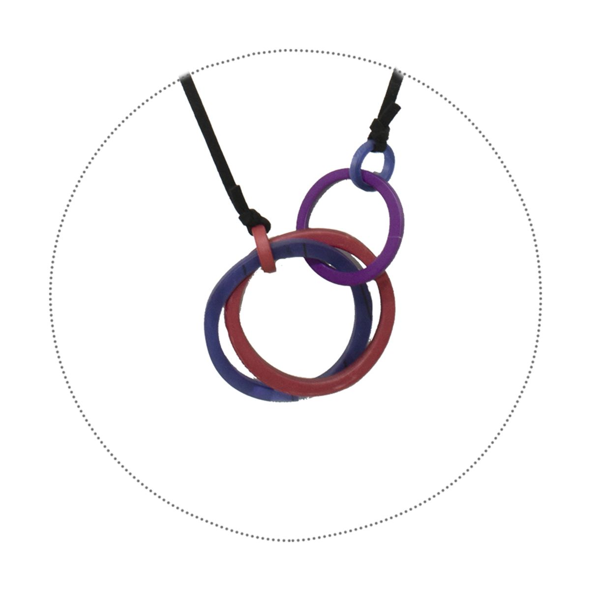 MAILEA - Collar 3 argollas mujer reno