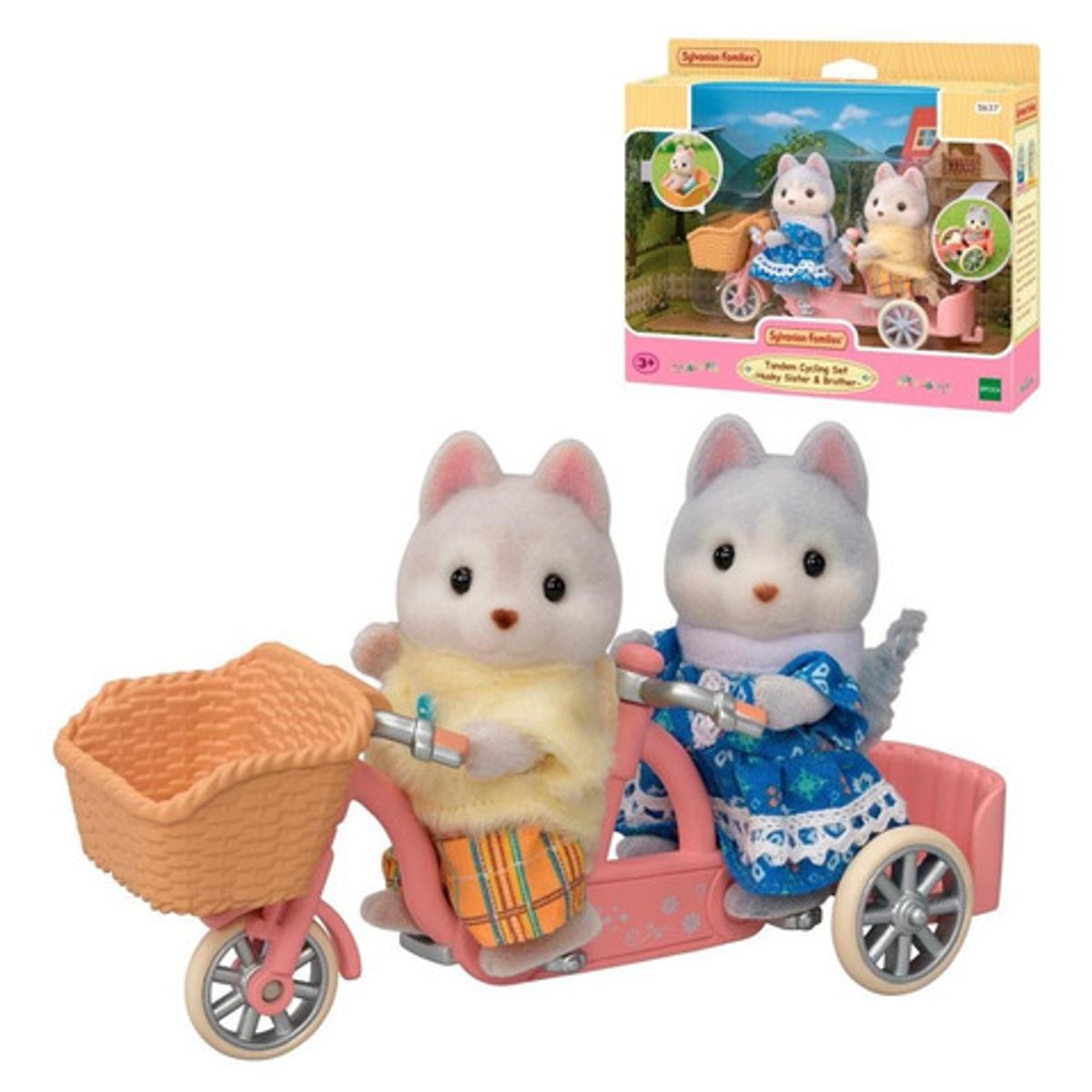 SYLVANIAN FAMILIES - Playset figuras Sylvanian Families Hermanos Husky Tándem