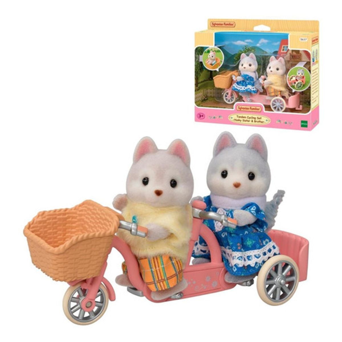 SYLVANIAN FAMILIES - Playset figuras Sylvanian Families Hermanos Husky Tándem