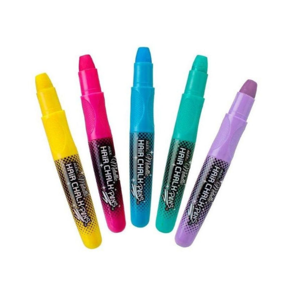 ALEX TOYS - Lápices para el pelo metálicos ALEX 5 colores lavables