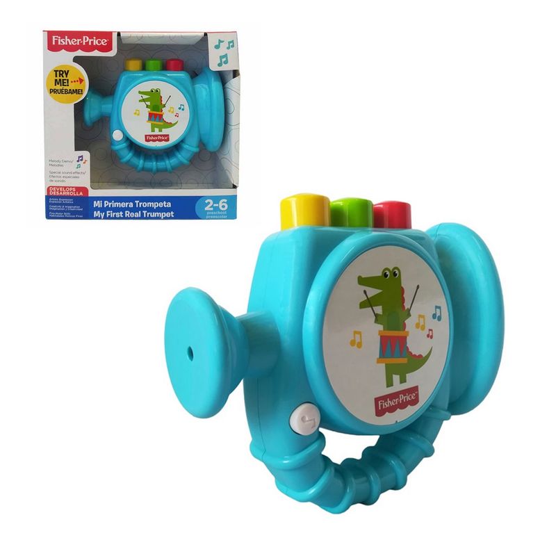 FISHER PRICE - Trompeta musical Fisher Price juguete electrónico didáctico