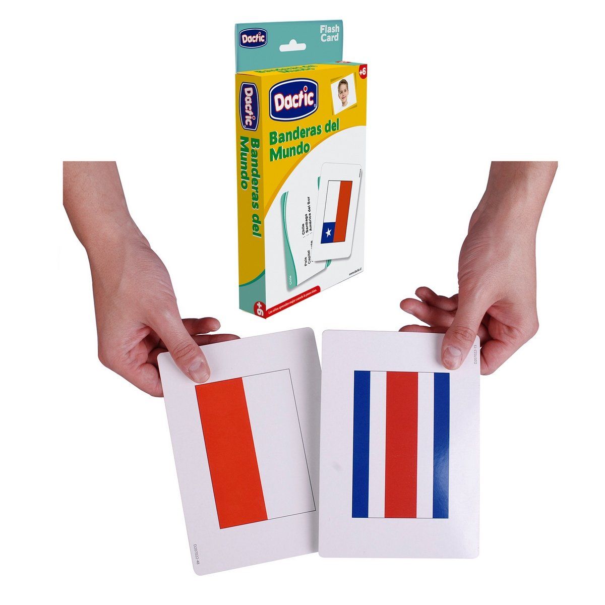 DACTIC - Juego didáctico DACTIC láminas banderas del mundo 60 piezas