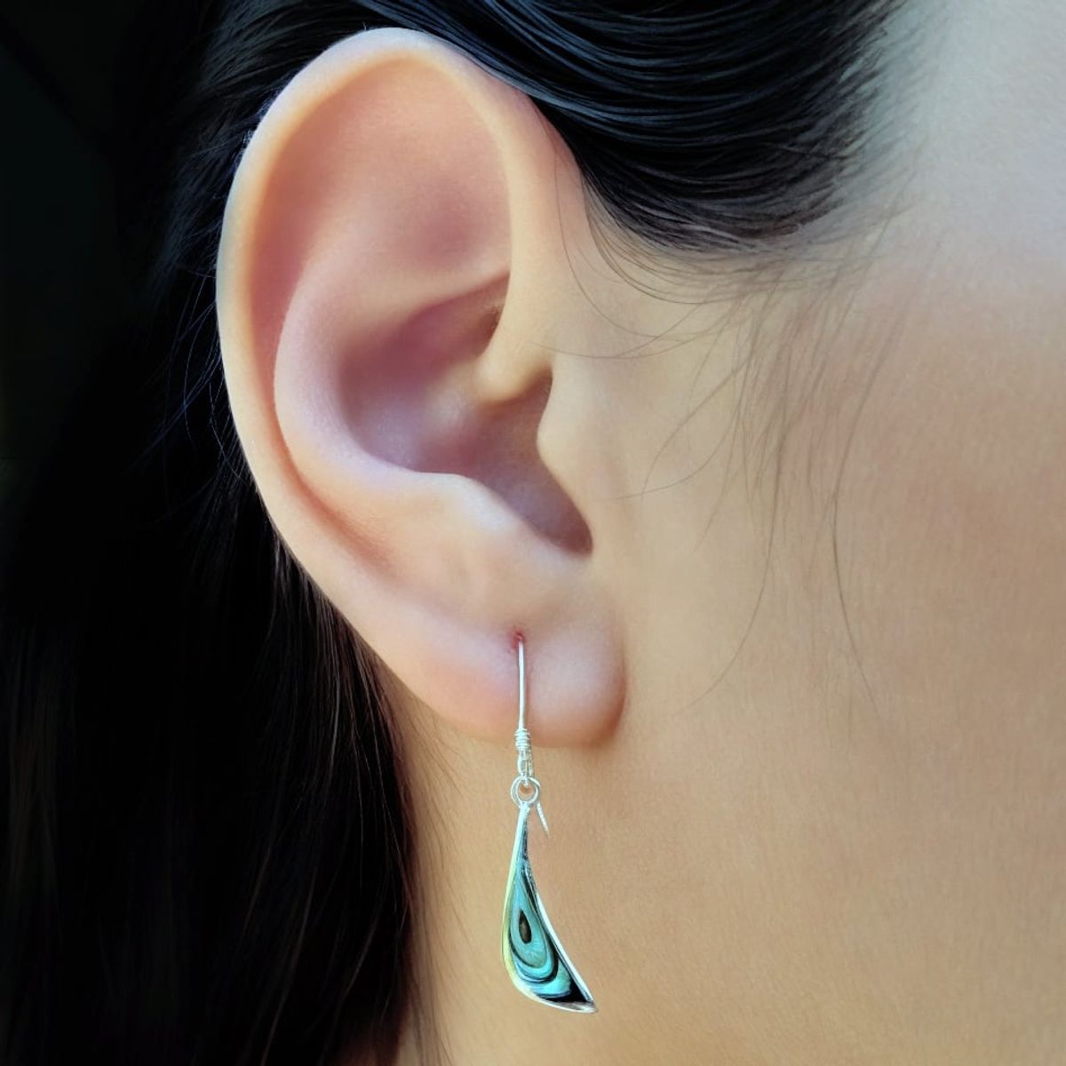 ANDREA COGGIOLA JOYAS - Aros Anali Abalón Plata Fina 925