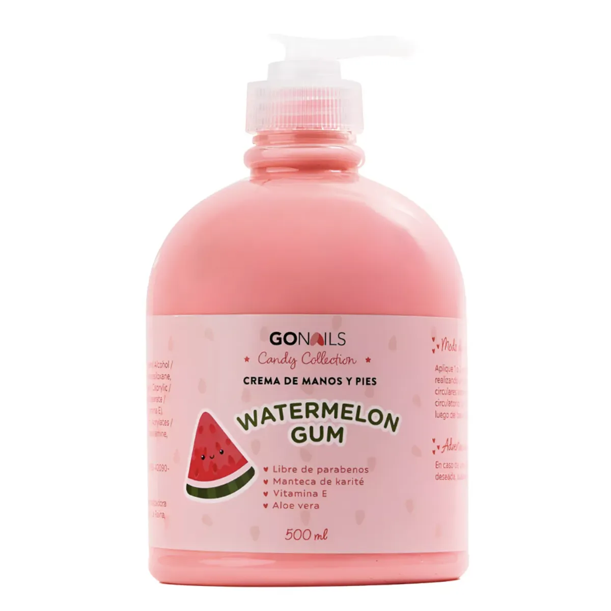 GO NAILS - GO NAILS Crema de manos y pies 500ML - Watermelon Gum Sandia