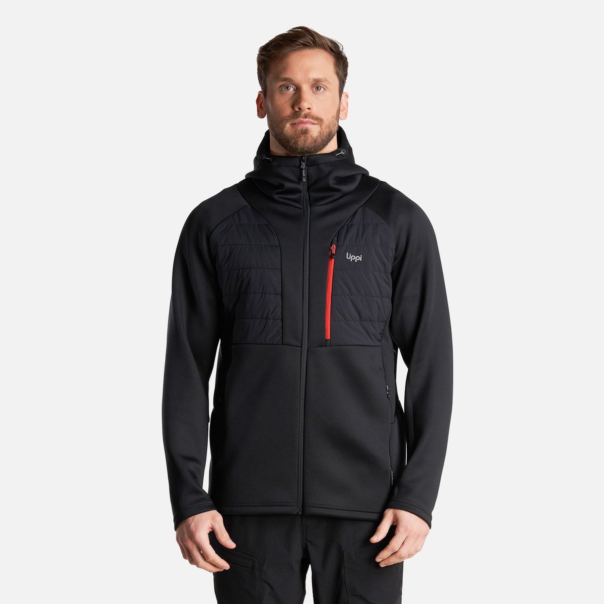 LIPPI - Chaqueta Hombre ColdMove WindBreaker SteamPro Hoody Jacket Negro Lippi