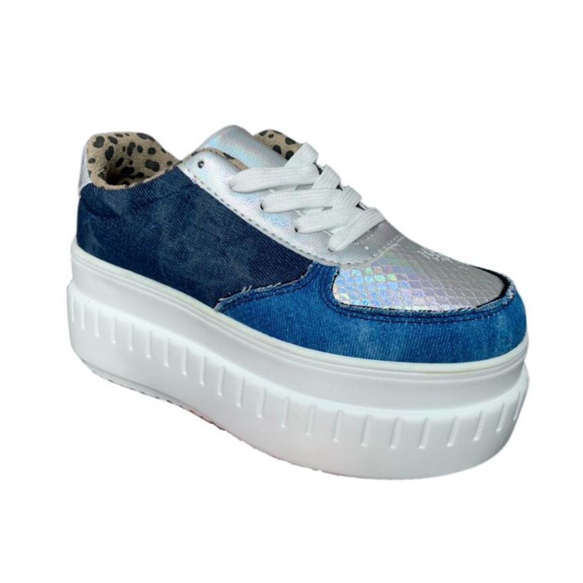 ZAPATIZAME - Zapatilla Moda Jeans con Plataforma