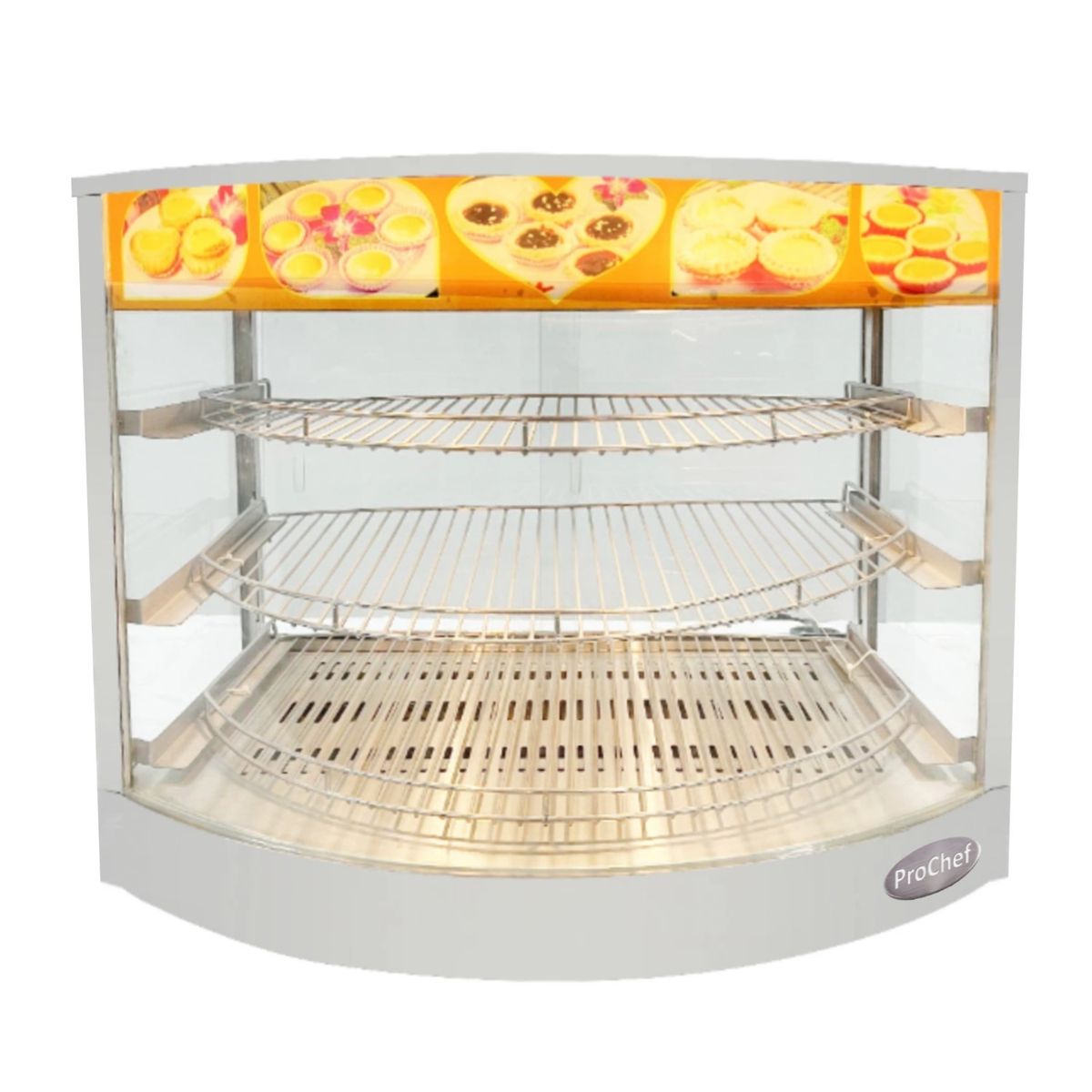 PROCHEF - Vitrina de Calor 66 cm. Acero Inox. 30 a 80°C ET-LD-1P-C