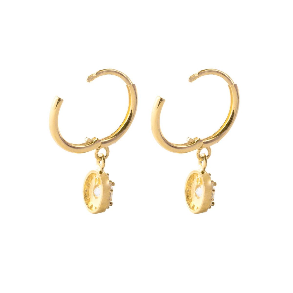 JB JOYAS BARON - Aros de Oro 18kt Argollas Colgante