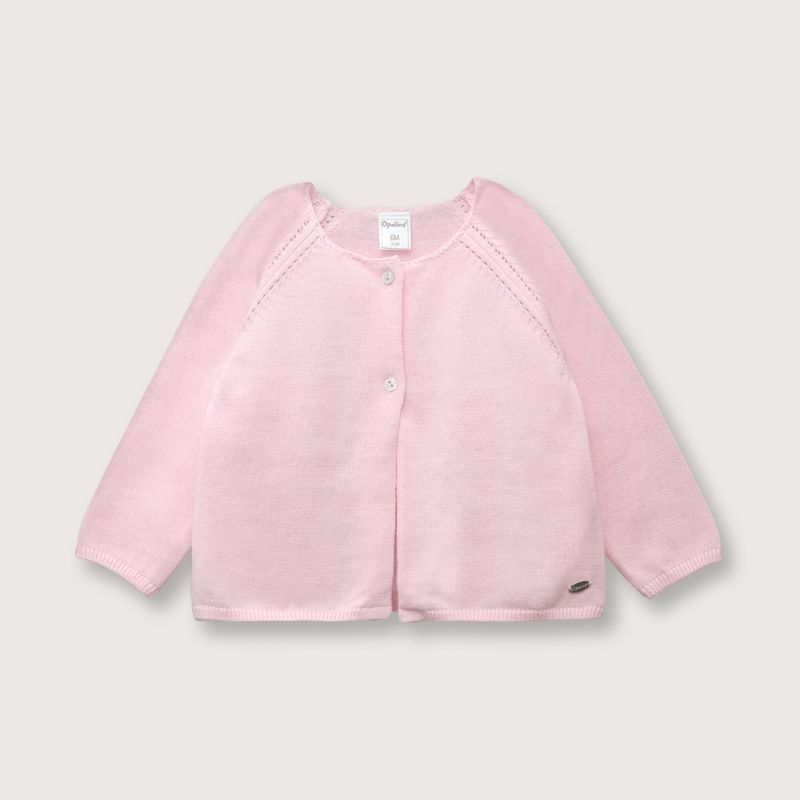 OPALINE - Chaleco de bebé niña esencial rosado (RN - 9M) rosado 0 meses
