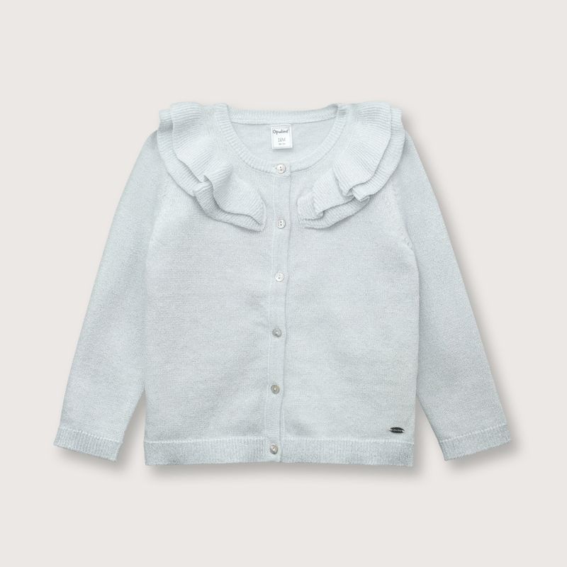 OPALINE - Chaleco de niña navidad Silver (6M - 4A) Silver 9 meses