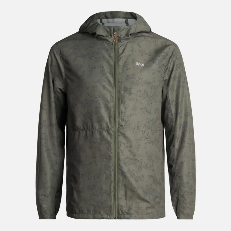 LIPPI - Chaqueta Hombre Nightfall WindBreaker Hoody Jacket Print Verde Musgo Lippi