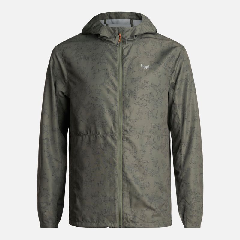 LIPPI - Chaqueta Hombre Nightfall WindBreaker Hoody Jacket Print Verde Musgo Lippi