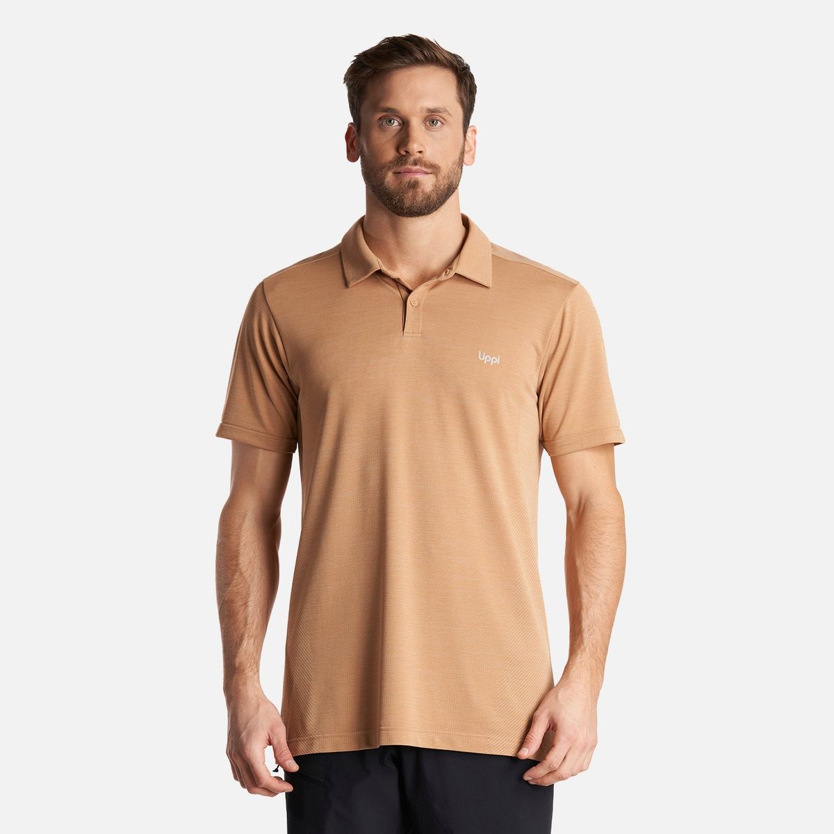 LIPPI - Polera Hombre B-Classic Seamless Polo Cafe Lippi
