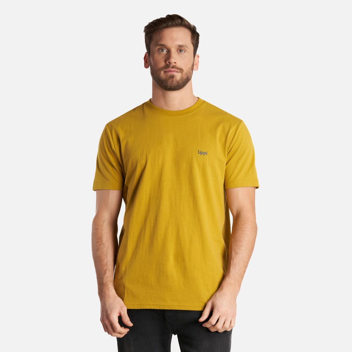 LIPPI - Polera Hombre Born and Raised T-Shirt Mostaza Oscuro Lippi