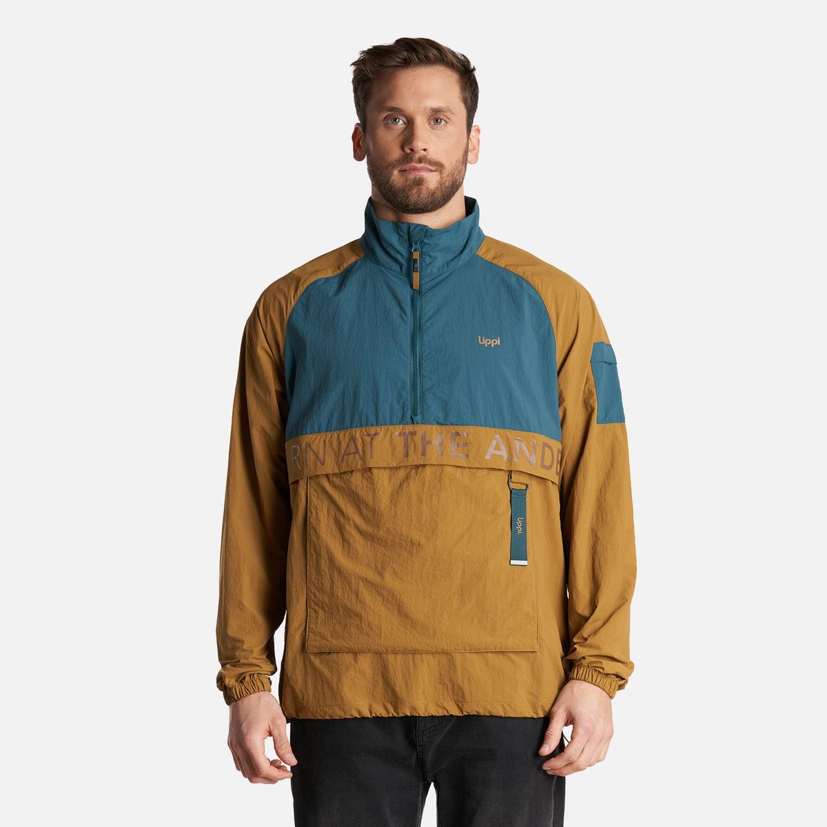 LIPPI - Chaqueta Hombre WindCity WindBreaker 1/4 Zip Jacket Petroleo Lippi