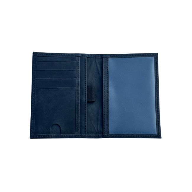 GENERICO - Porta pasaporte de cuero negro