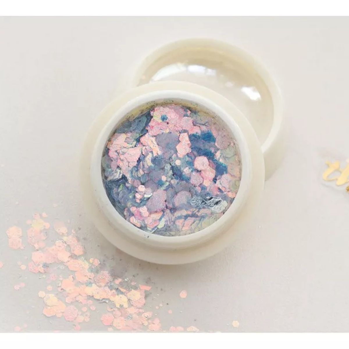 GENERICO - Glitter Para Resina Uv 8 Colores Nácar Aros Llaveros.
