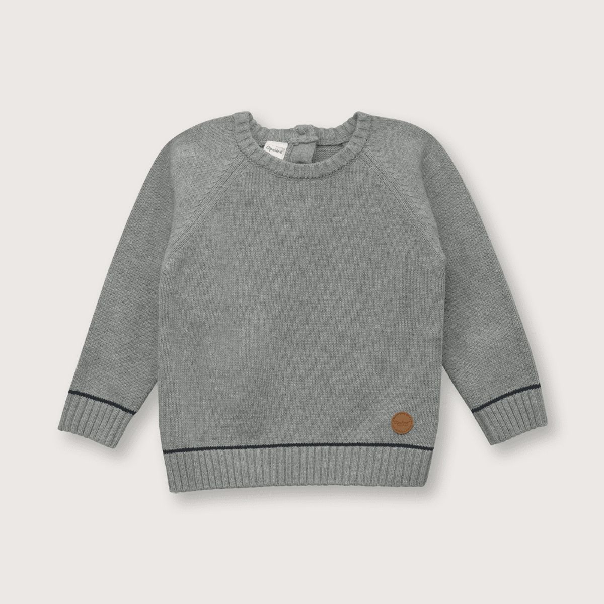 OPALINE - Sweater de niño esencial gris melange (6M - 4A) gris melange 12 meses