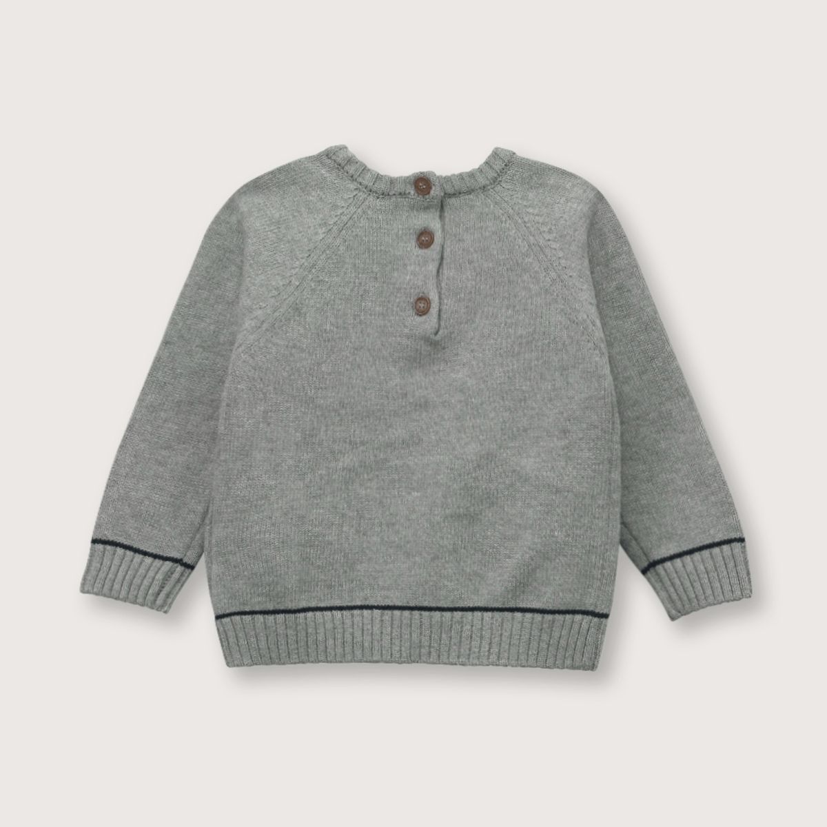 OPALINE - Sweater de niño esencial gris melange (6M - 4A) gris melange 12 meses