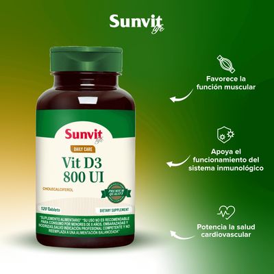 Imagen 2 del producto Vitamina D 800 IU (120 tabs)