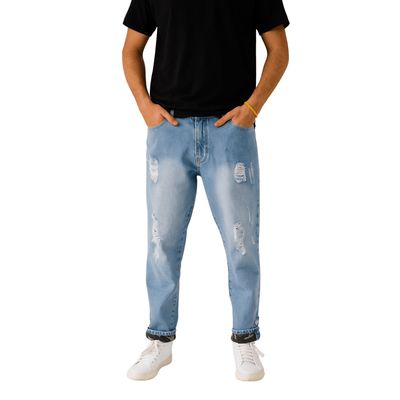 Imagen 2 del producto Pantalon Jeans Slim Destroyed Hombre