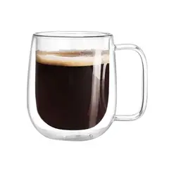 SANTU HOME & DECO - Taza De Doble Cubierta de Vidrio 350 ml