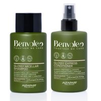 KIT VEGANO BRILLO SHAMPOO 275 ML + ACONDICIONADOR 200 ML ALFAPARF BENVOLEO..-