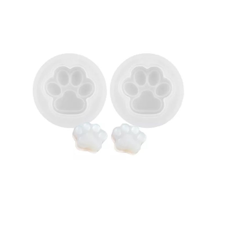 GENERICO - 2 Molde De Silicona Resina Molde Silicona Resina Pata Perro 1286