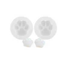 GENERICO - 2 Molde De Silicona Resina Molde Silicona Resina Pata Perro 1286