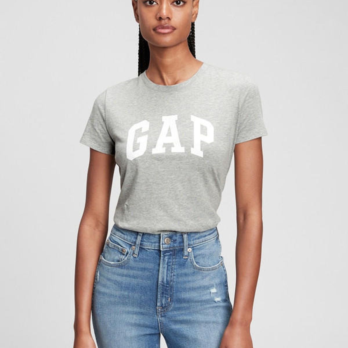 GAP - Polera Manga Corta Logo Gris GAP