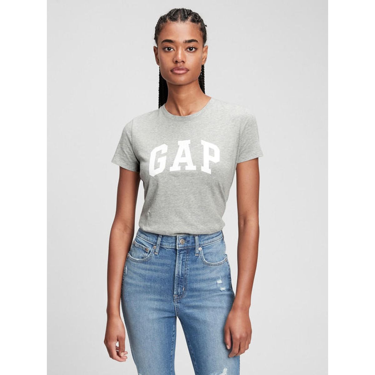 GAP - Polera Manga Corta Logo Gris GAP