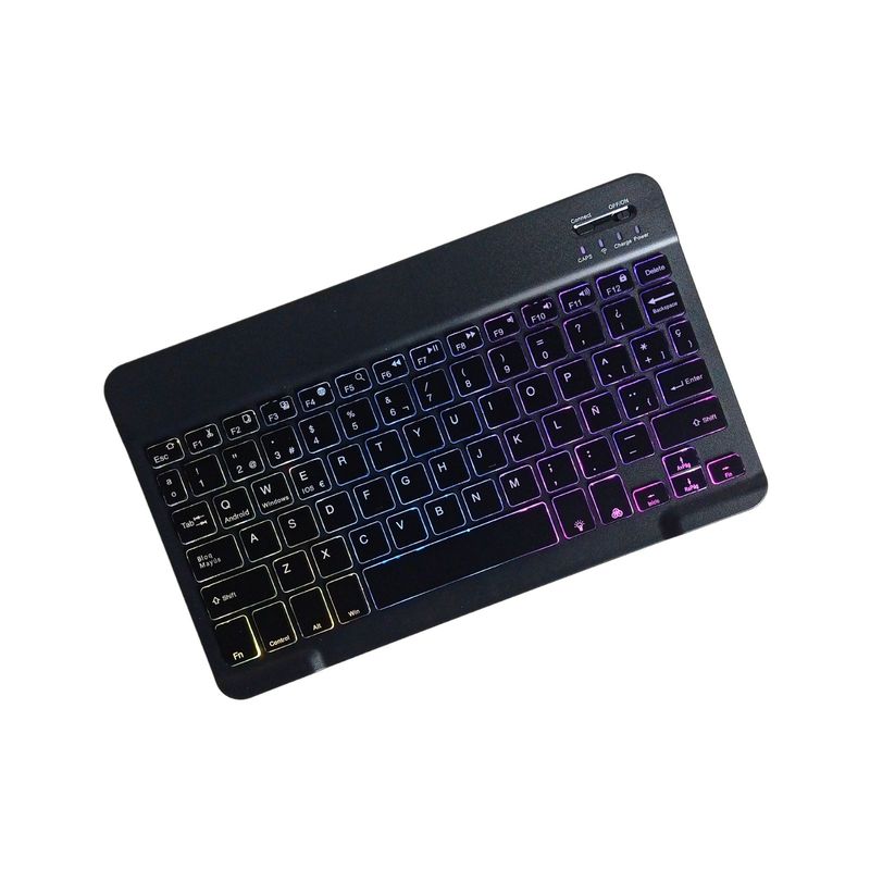 SOLEIO - Mini Teclado Bluetooth Ultra Slim Español Luz Led