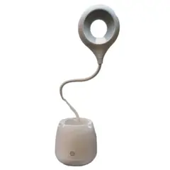 GENERICO - Lámpara Led Escritorio Parlante Bluetooth Luces 3 Niveles - Blanco
